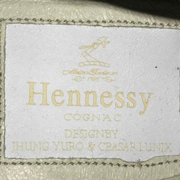 Limited Edition Hennessy x Jhung Yuro Sneakers Sz 10 Brown White Leather Hi Top - Picture 11 of 11